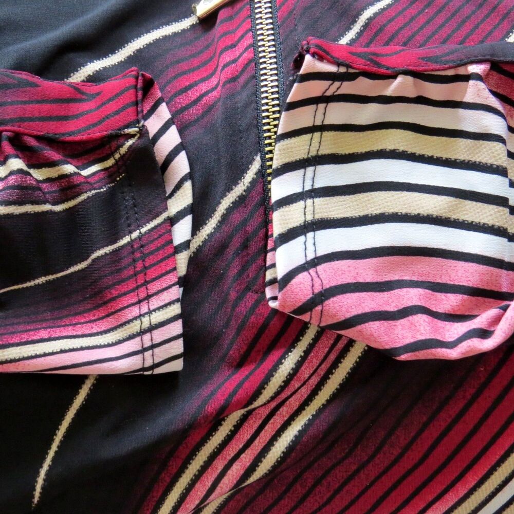 JM Collection Retro print Tunic Top  XS - Picture 5 of 9